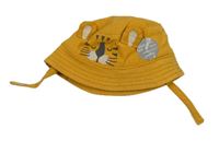 Horčicový plátenný klobouk - tiger F&F