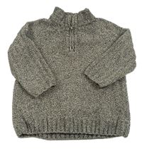 Tmavosivý melírovaný sveter M&Co.