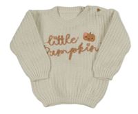 Smotanový sveter s nápisom a tekvicou George