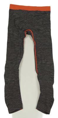 Tmavošedé melírované spodní funkční legíny