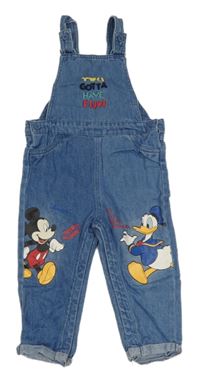 Modré laclové rifle s Mickeym a Donaldem Primark