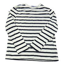 Bielo-tmavomodré pruhované tričko M&S