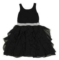 Čierne šaty s šifonovou sukní H&M