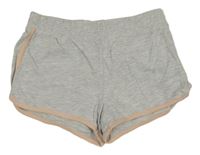 Svetlosivé melírované teplákové kraťasy H&M