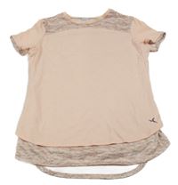 Růžové tričko s melírovaním Decathlon