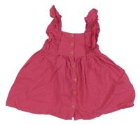 Fuchsiové prepínaci šaty s volánikmi LC Waikiki