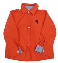 Červená košeľa s výšivkou