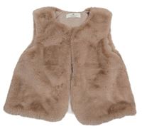 Staroružová kožušinová podšitá vesta H&M