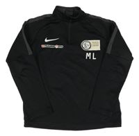 Černá sportovní funkční mikina s potiskem Nike