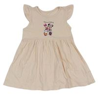 Svetloružové bavlnené šaty s Minnie a Daisy zn. Disney