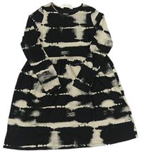 Čierno-béžové vzorované šaty H&M