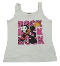 Biely crop top s Felixem