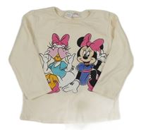 Smetanové triko s Minnie a Daisy Disney