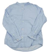 Modro-bílá pruhovaná polo košile dunnes 