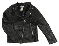 Černý koženkový křivák H&M