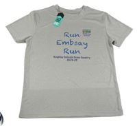 Nové - šedé sportovní tričko s nápisem 