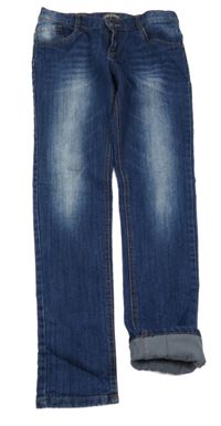 Tmavomodré podšité skinny rifle Pocopiano