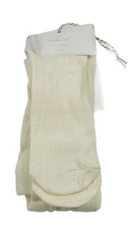 Nové - Smetanové žebrované punčocháče Mothercare