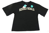 Nové - čierne tričko s nápisom Matalan