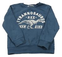 Tmavomodrá mikina s dinem a nápisom H&M