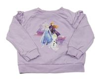 Lila mikina s Frozen a volánky Disney
