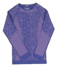 Fialové vzorované thermo tričko Crane