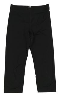 Čierne crop športové legíny H&M