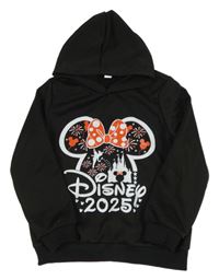 Čierna mikina s Minnie a kapucňou shein
