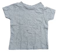 Sivé melírované tričko s vreckom Mothercare
