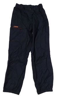Tmavomodré šušťákové cuff nohavice Decathlon