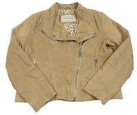 Béžový semišový podšitý crop křivák River Island