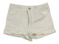Biele rifľové kraťasy H&M