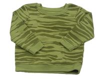 Khaki pruhovaná mikina zn. Primark