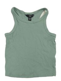 Khaki rebrovaný crop top zn. New Look
