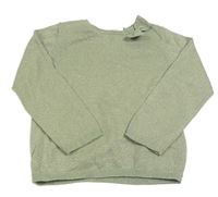 Zelený trblietavý sveter s mašlou H&M