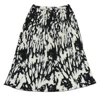 Bielo-čierna batikovaná plisovaná sukňa H&M