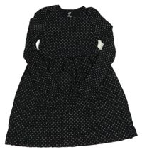 Čierno-biele bodkovaná é šaty H&M