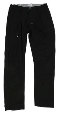 Černé chino teplákové kalhoty 