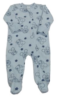 Svetlomodrý fleecový overal s Mickeym Disney