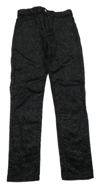 Čierne trblietavé skinny manšestráky H&M