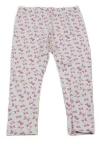 Bielo-fialové šaty s motýlikmi Yd.