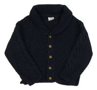 Tmavomodrý vzorovaný prepínaci sveter Next