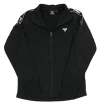 Černá propínací thermo mikina s logem Hummel