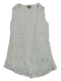 Biely perforovaný cardigan Next