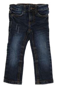 Tmavomodré skinny rifle s prošoupáním Lupilu