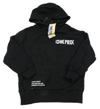 Nové - Čierna mikina s chlapcem a kapucí - One Piece