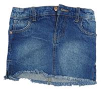 Tmavomodrá rifľová sukňa