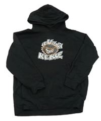 Čierna mikina s príšerkou a kapucňou Fruit of the Loom