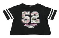 Čierne crop tričko s číslom C&A