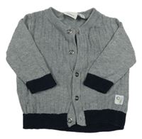 Šedo-tmavomodrý propínací svetr Name it